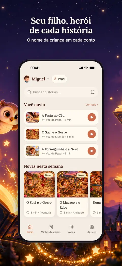Seu filho, herói de cada história